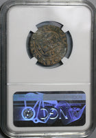 1474 NGC Fine Det Spain 2 Maravedis Cuenca Columbus Voyage Ferdinand & Isabella Coin (20090301C)