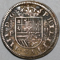 1628 Spain 2 Reales Philip IV Silver Segovia Mint XF Colonial Coin (20121701R)