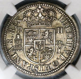 1708 NGC AU 58 Spain 2 Reales Philip V Silver Segovia Coin POP 1/1 (20021602C)