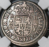 1708 NGC XF 40 Spain 2 Reales Philip V Silver Segovia Coin POP 2/0 (21080401C)