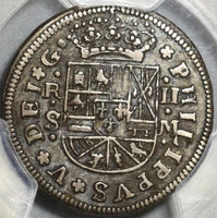 1718-S PCGS XF 40 Spain 2 Reales Philip V Silver Seville Mint Coin (20060305C)