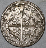1721-CA Spain 2 Reales Philip V Silver Cuenca Mint XF Colonial Coin (20121704R)
