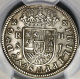 1721-S PCGS XF Det Spain 2 Reales Philip V Silver Seville Mint Superb Coin (20102005C)