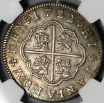 1722-F NGC MS 61 Spain 2 Reales Philip V Silver Segovia Coin POP 1/4 (21051302C)