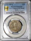1723-M PCGS AU Det Spain 2 Reales Philip V Silver Madrid Mint Coin (20053104C)