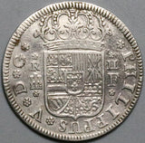 1724 Spain 2 Reales VF Philip V Segovia Mint Aqueduct Silver Coin (23012004R)