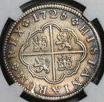 1725-CA NGC AU Spain 2 Reales Philip V Silver Scarce Cuenca Mint Coin (21021902C)