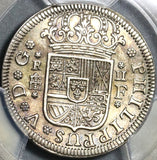 1727-F PCGS AU 55 Spain 2 Reales Philip V Silver Segovia Mint Coin (20091501C)