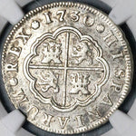 1730-M NGC XF 45 Spain 2 Reales Philip V Silver Madrid COlonial Coin POP 1/1 (21101501C)