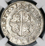 1730-M NGC XF 45 Spain 2 Reales Philip V Silver Madrid COlonial Coin POP 1/1 (21101501C)