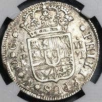 1730-M NGC XF 45 Spain 2 Reales Philip V Silver Madrid COlonial Coin POP 1/1 (21101501C)