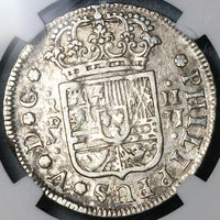 1730-M NGC XF 45 Spain 2 Reales Philip V Silver Madrid COlonial Coin POP 1/1 (21101501C)