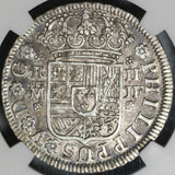 1737-M NGC AU 55 Spain 2 Reales Philip V Silver Madrid Coin POP 2/0 (21061103C)