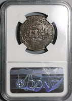 1469 NGC VF Det Spain 4 Maravedis Granada Ferdinand & Isabella Columbus Voyage Coin (20102401C)
