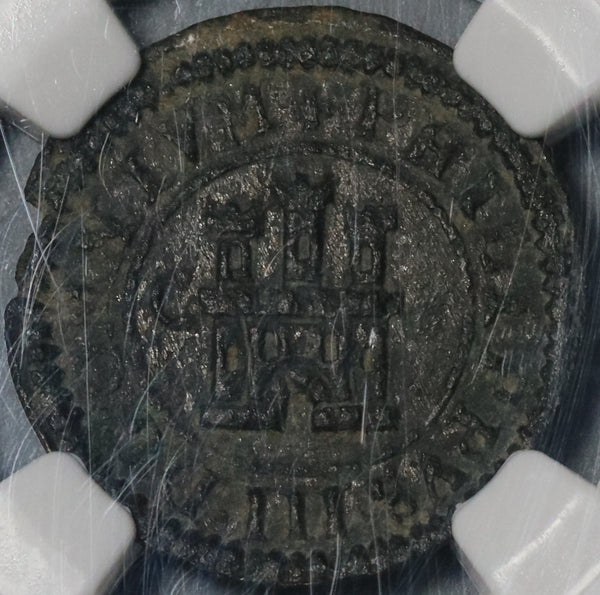 1601-C NGC XF 45 Spain 2 Maravedis Philip III Segovia Lion Castle Coin (21012402C)