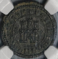 1601-C NGC XF 45 Spain 2 Maravedis Philip III Segovia Lion Castle Coin (21012402C)