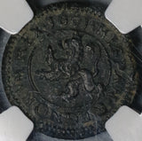 1601-C NGC XF 45 Spain 2 Maravedis Philip III Segovia Lion Castle Coin (21012402C)