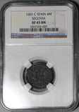 1601-C NGC XF 45 Spain 2 Maravedis Philip III Segovia Lion Castle Coin (21012402C)