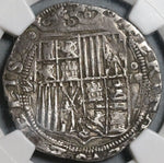 1469 NGC XF 45 Spain Ferdinand Isabella 4 Reales Columbus Cob Silver Coin (20112302C)