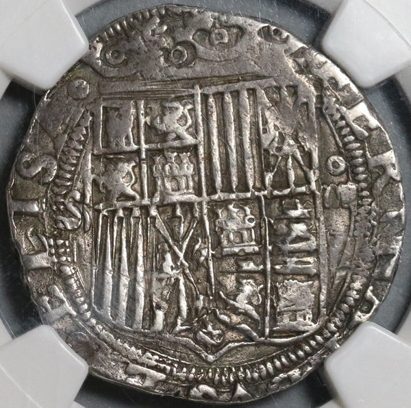 1469 NGC XF 45 Spain Ferdinand Isabella 4 Reales Columbus Cob Silver Coin (20112302C)