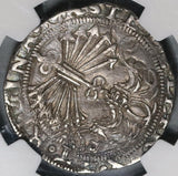 1469 NGC XF 45 Spain Ferdinand Isabella 4 Reales Columbus Cob Silver Coin (20112302C)