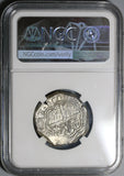 1597-MG NGC AU 55 Spain 4 Reales Philip II Granada Mint Cob Silver Coin (20010501C)
