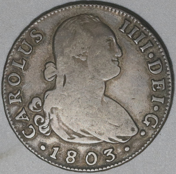 1803/1703-S PCGS VF 25 Spain 4 Reales Charles IV Seville Mint Overdate Silver Coin POP 1/0 (23011402C)