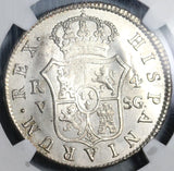 1811-V NGC MS 64 Spain 4 Reales Ferdinand VII Valencia Mint State Silver Coin (20052603C)