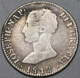 1812-M Spain 4 Reales Spain Joseph Napoleon Madrid Silver Coin (22081401R)