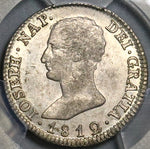 1812-S PCGS AU 58 Spain 4 Reales Spain Joseph Napoleon Seville Silver Coin POP 1/0 (22091403R)