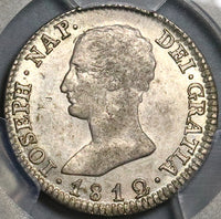1812-S PCGS AU 58 Spain 4 Reales Spain Joseph Napoleon Seville Silver Coin POP 1/0 (22091403R)