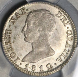 1812-S PCGS AU 58 Spain 4 Reales Spain Joseph Napoleon Seville Silver Coin POP 1/0 (22091403R)