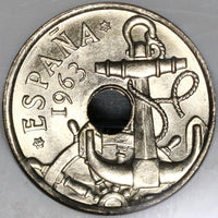 1963(63) NGC MS 64 Spain 50 Centimos Mint State Coin (20021503C)