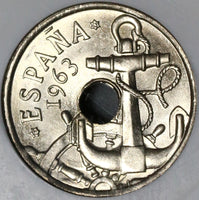 1963(63) NGC MS 64 Spain 50 Centimos Mint State Coin (20021503C)