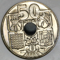 1963(63) NGC MS 64 Spain 50 Centimos Mint State Coin (20021503C)