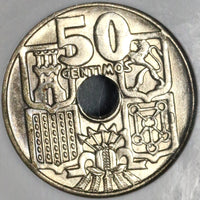 1963(63) NGC MS 64 Spain 50 Centimos Mint State Coin (20021503C)