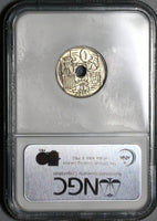 1963(63) NGC MS 64 Spain 50 Centimos Mint State Coin (20021503C)