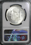 1898 NGC MS 62 Spain 5 Pesetas Silver Alfonso XIII Mint State Coin (21021903C)