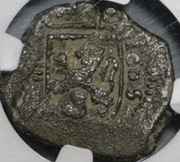 1605 NGC VF 25 Spain 8 Maravedis Philip III Valladolid Lion Castle Coin (21012405C)