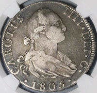 1805-M NGC VF 25 Spain 8 Reales Charles IIII Madrid Silver Dollar Coin (21063003C)