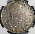 1808-M IG NGC VF Spain 8 Reales Charles IV Scarce Assayer Silver Coin (23020903C)