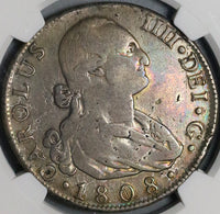 1808-M IG NGC VF Spain 8 Reales Charles IV Scarce Assayer Silver Coin (23020903C)