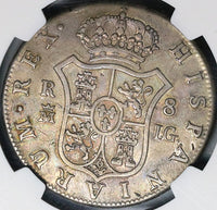 1808-M IG NGC VF Spain 8 Reales Charles IV Scarce Assayer Silver Coin (23020903C)