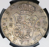1808-M IG NGC VF Spain 8 Reales Charles IV Scarce Assayer Silver Coin (23020903C)