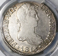 1813-C PCGS XF Det Spain 8 Reales Ferdinand VII Cadiz Mint Silver Coin (22090406D)