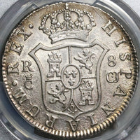 1813-C PCGS XF Det Spain 8 Reales Ferdinand VII Cadiz Mint Silver Coin (22090406D)