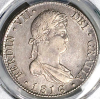 1816-M PCGS XF Det Spain 8 Reales Ferdinand VII Madrid Silver Coin (22122101C)