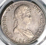 1816-M PCGS XF Det Spain 8 Reales Ferdinand VII Madrid Silver Coin (22122101C)