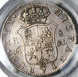 1816-M PCGS XF Det Spain 8 Reales Ferdinand VII Madrid Silver Coin (22122101C)