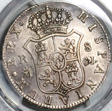 1816-M PCGS XF Det Spain 8 Reales Ferdinand VII Madrid Silver Coin (22122101C)